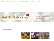 Tablet Screenshot of flowersforafrica.co.za